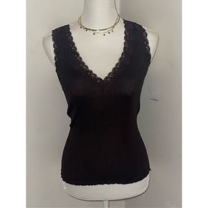 Vintage Couture w/Tags 100% Pure Silk Blouse Top Sz M​​​​​​​​​